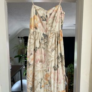 H&M linen blend floral dress
